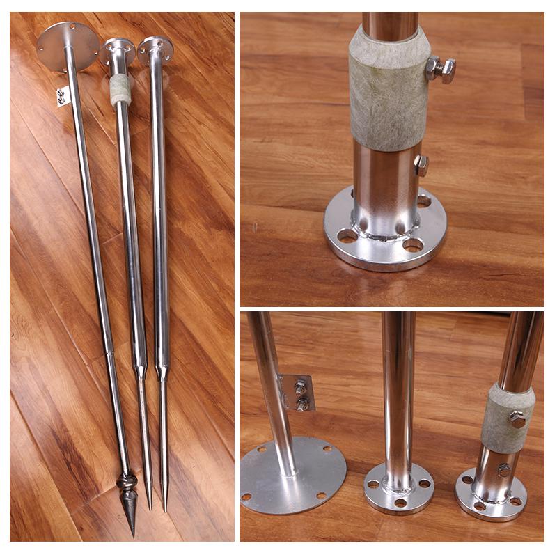 Stainless Steel Lightning Rod Grounding Wire and Bracket for Outdoor Roof Protection