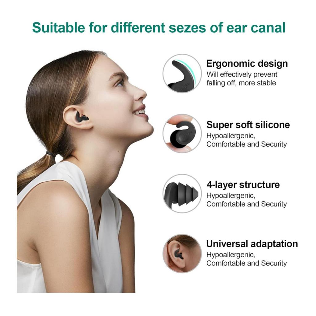 Silicone Earplugs for Swimming Noise Insulating Earplugs for Swimming