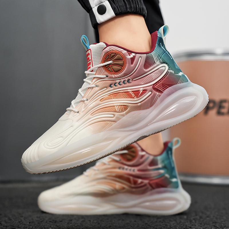 Men’s Sports Shoes Running Sneakers Summer Students Plus Size Basketabll Shoes Thick Sole Shoes High Top