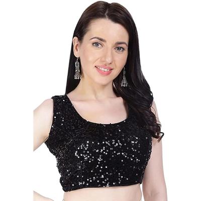 Party Wear Velvet Sleeveless Blouse Indian Bollywood Women's Velvet Choli