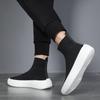 2025 new spring men's shoes versatile casual height-increasing canvas shoes men's high-top socks trendy shoes