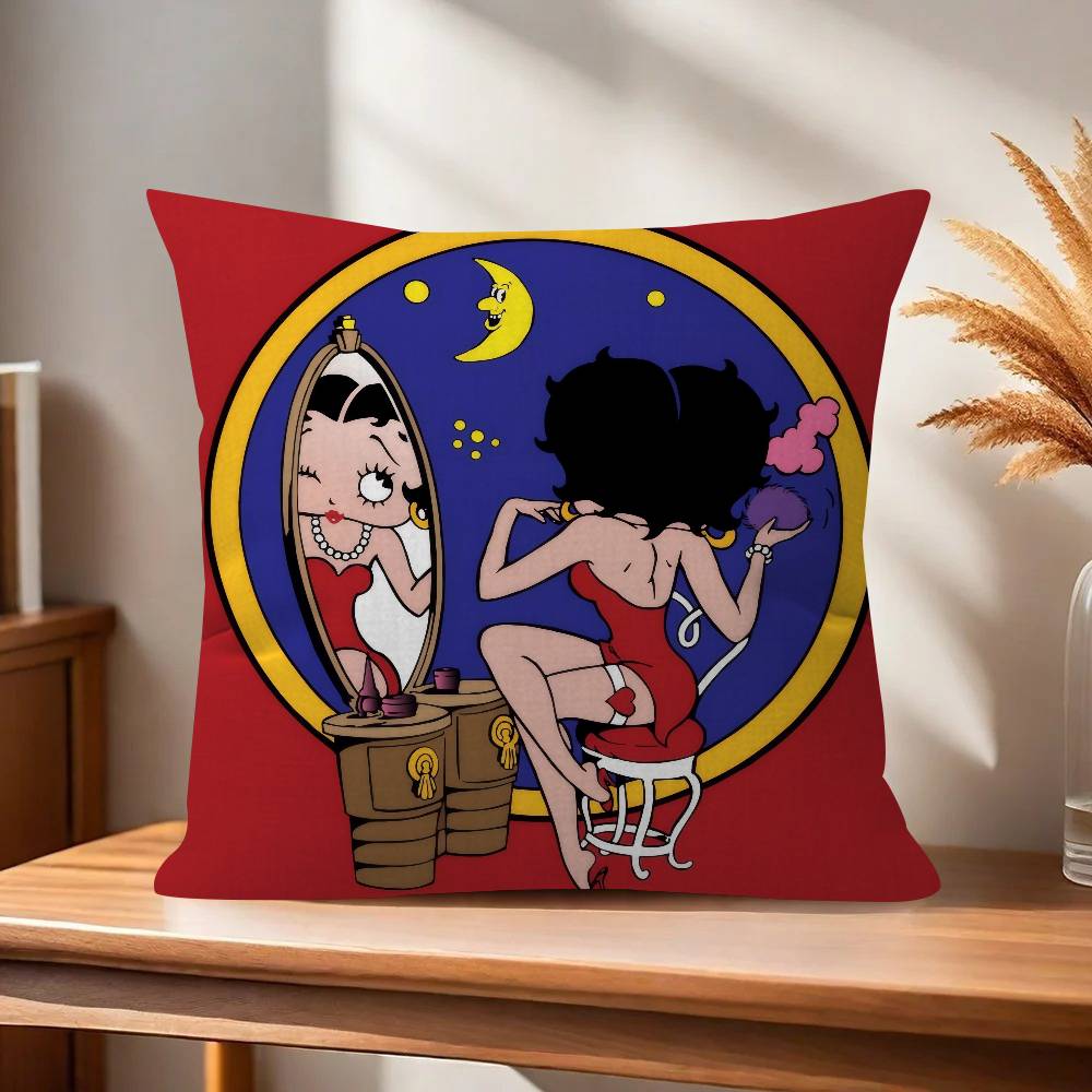 Cushion Cover Car Throw Pillow Case For Sofa Car Christmas Gift ANIME Cute BBetty Boop