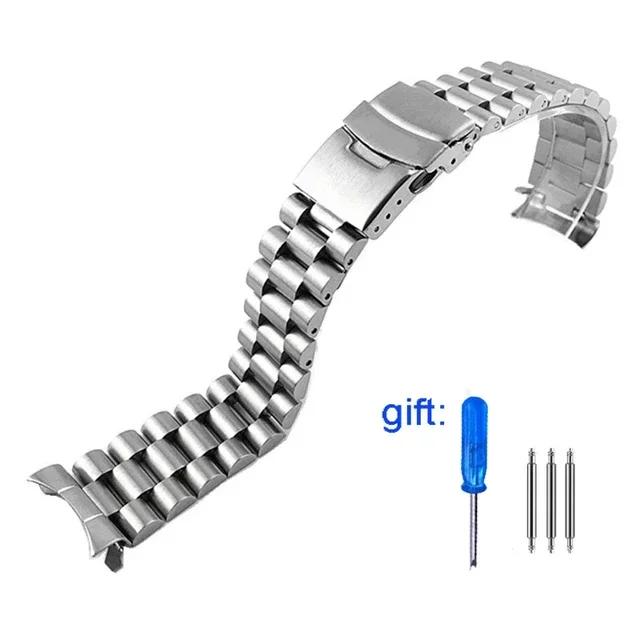 22 MM Stalowy Metalowy Pasek Nurkowy Do Zegarka Casio Duro Mdv107-1A MDV106-1A Bransoletka Zapasowe Części Paska Zegarka 3 Style