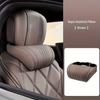 Luxury Car Neck Pillow | Nappa Leather Car Interior Decoration Accessories, Headrest, Seat Cushion, Neck Support Pillow, Comfortable and Breathablel