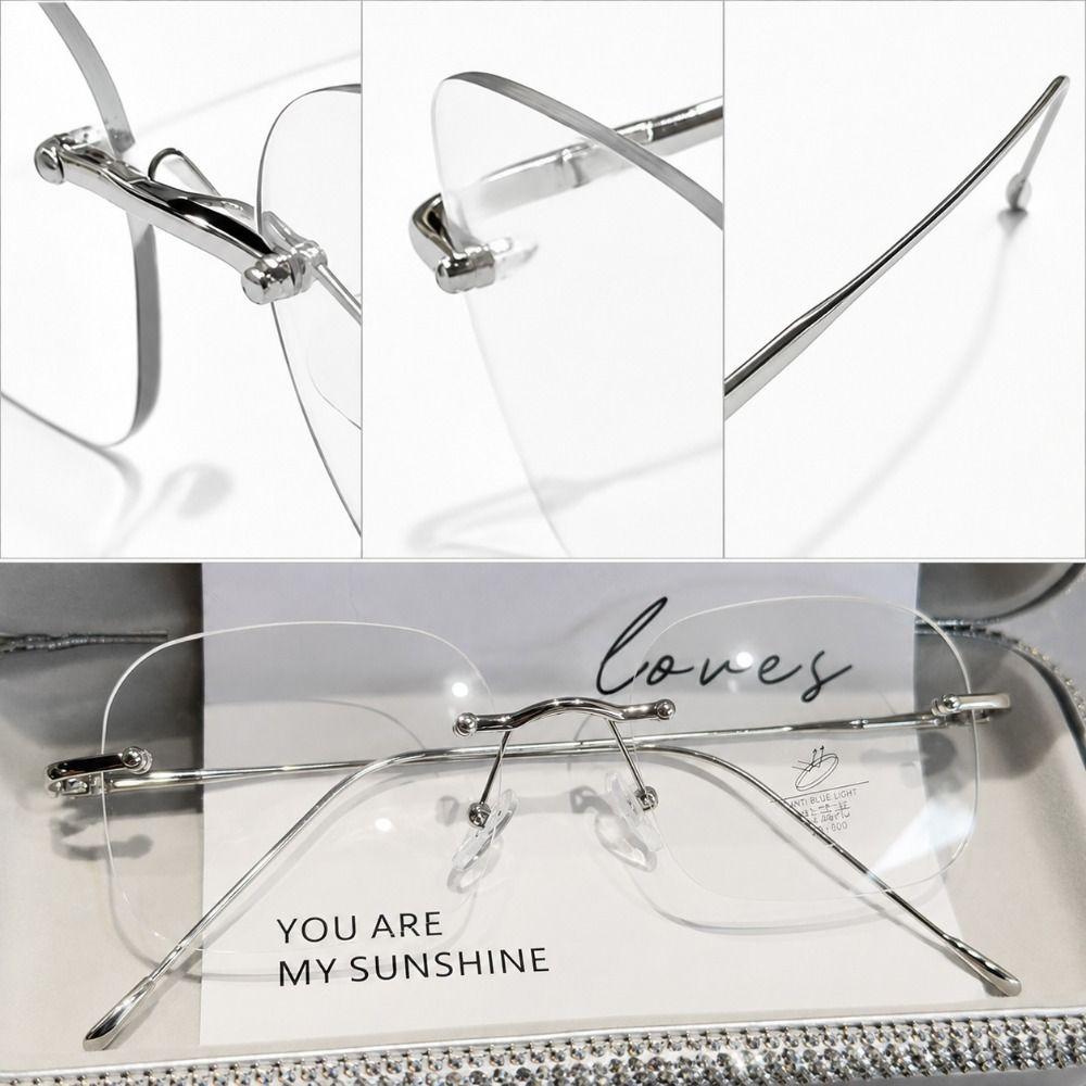 Eye Protection Hyperopia Glasses Rimless Presbyopia Eyeglasses  Men Women