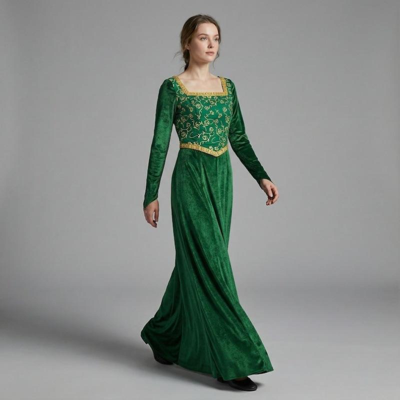 Anime cosplay costumes, anime cosplay costumes, ladies' green dresses, princess dresses, uniforms, Halloween party costumes