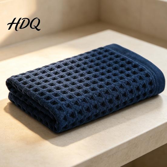 Lightweight Breathable Body Towel Cotton Waffle Towels Quick Dry Bath Soft Natural Guest Absorbent Travel for Bathroom Spa Gym Pool Luxury