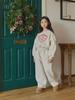 Sweet Korean Embroidered Bow Two-Piece Sweater Set for Women, Spring/Autumn