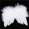 1PC/10PCS Lindas Alas de Plumas Blancas Accesorios Colgantes Decoración Navideña Boda Vacaciones Vintage Accesorios