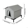 Katzenhaus für Draußen Unterschlupf Warm Erhöht Winddicht Tragbar Haustier Wild für Winter