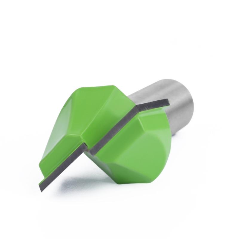 Langlebigkeit Stahlspitzen-Bodenreinigungsfräser für effiziente Holzbearbeitungsaufgaben mit 1/2-Zoll-Schaft und grünen Oberflächen