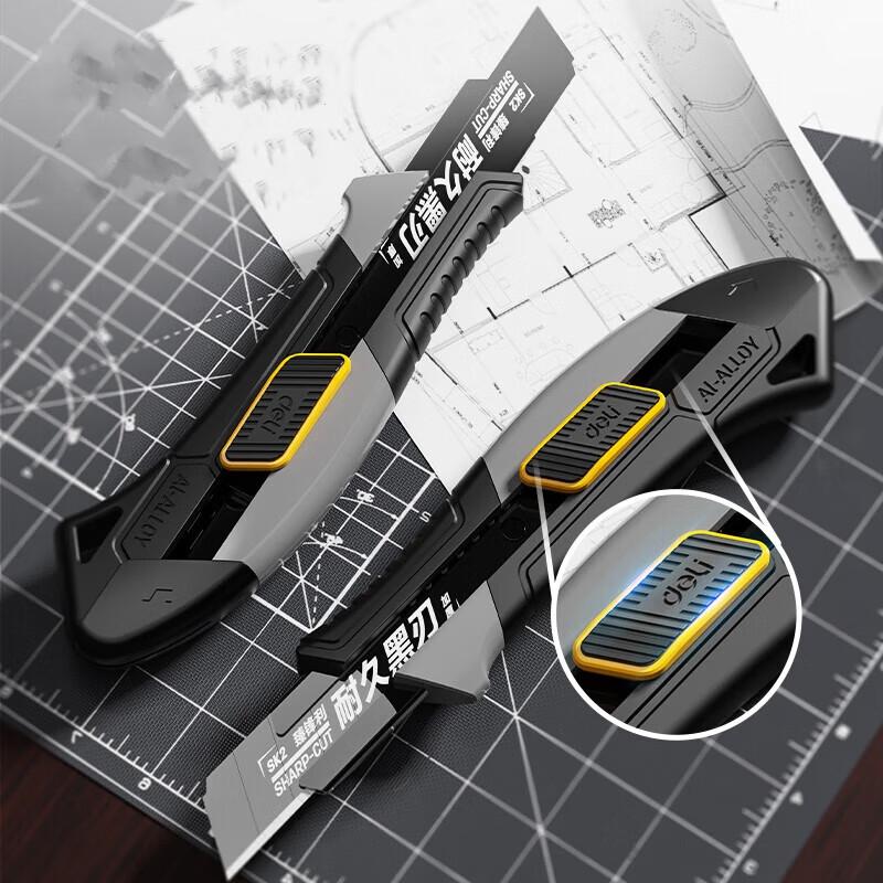 Deli Large 18mm SK2 Aluminum Alloy Utility Knife