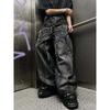 Dark Street Style Loose Fit Jeans Teen Boys Straight Leg Long Pants Casual Daily Wear