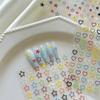 Dopamine Star Nail Sticker Dopamine Cute Jelly Nail Art Decals Pack Embossed Hand Ledger DIY Decor Manicure