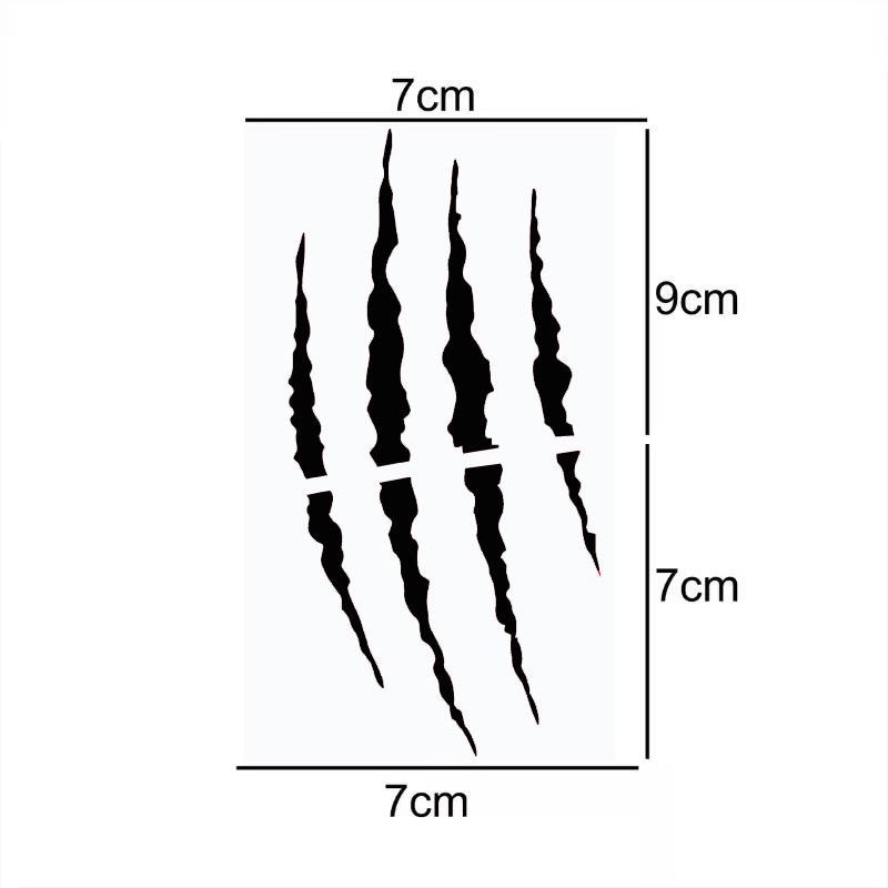 

Reflective Motorcycle Helmet & Body Stickers, DIY Ghost Claw Scratch Design