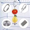 Durability Parrots Feeding Stainless Steel Fruit Fork Feeders with Foraging Cup Food Dish Water Bowl Mounting Accessories