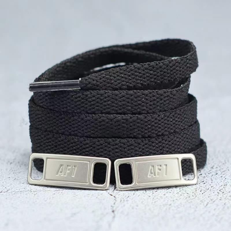 Set 4 Perechi Șireturi AF1 Negru Alb Șireturi Originale și Decorațiuni pentru Pantofi Set Accesorii Șireturi Pantofi Sport Pantofi Air Force