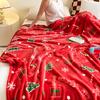 Christmas Throw Blanket Flannel Winter Holiday Bed Blanket Warm Fuzzy Plush Blanket Cozy Xmas Tree Stocking