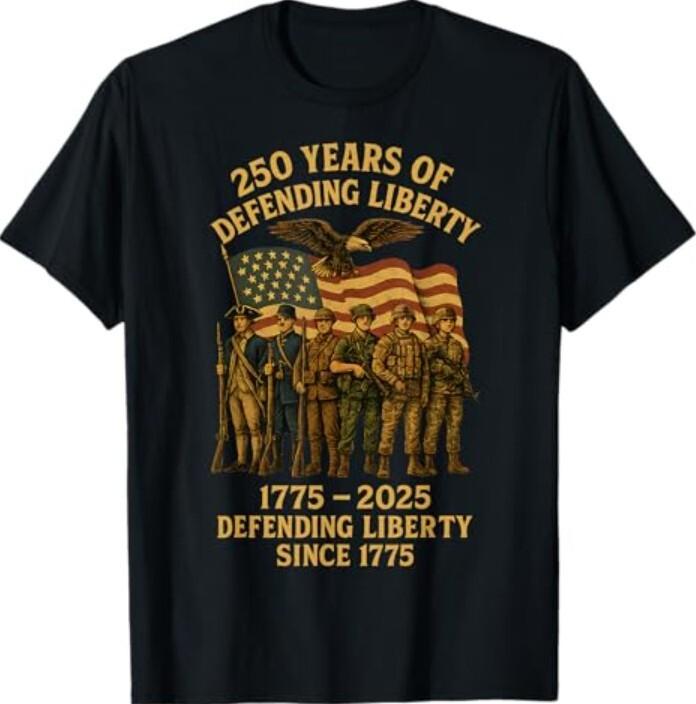 

Patriotic USA Army Us Military Parade 250th anniversary 2025 T-Shirt XL