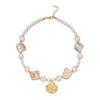 Bohemian Ocean Shell Faux Pearl Pendant Necklace Summer Beach Vacation Choker Fashion Jewelry