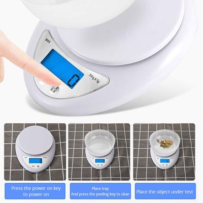 5kg přenosná digitální váha Váha na jídlo Měření hmotnosti Kuchyňská váha LED elektronické váhy