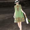 Lansere 2026 Sommer Neues Chinesisches Stil Gedrucktes Cheongsam Midi-Kleid