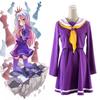Exquisite No Game No Life Shiro Student Uniform Cosplay Dress Shirt And Tie Set