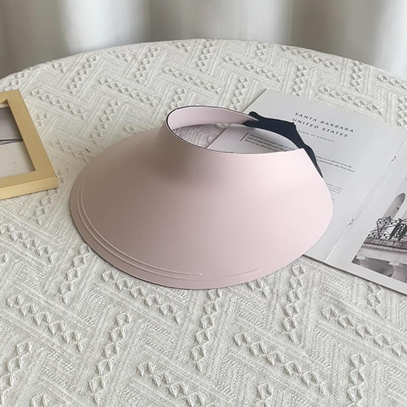 Summer seamless integrated sun hat children's large brim UV protection empty top hat outdoor casual versatile sun protection hat