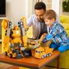 Excavator Mixer Assembly Engineering Vehicle Deformation Transform Robot Toys  Children's Toy