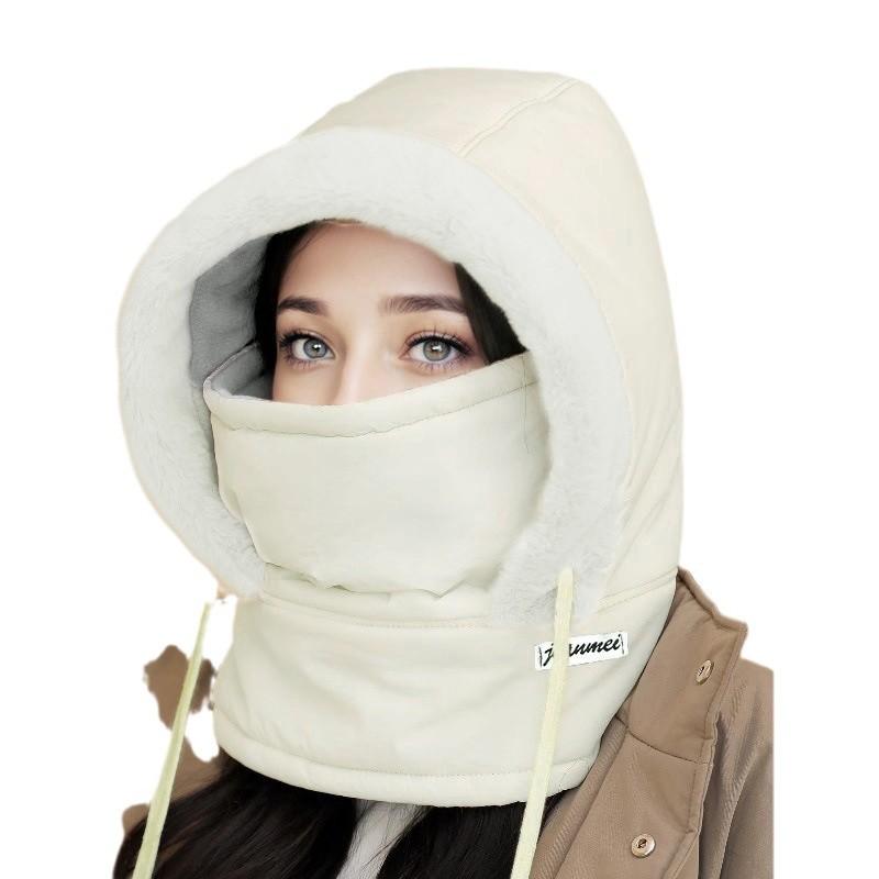 Men's Fashionable Versatile Earflap Hat Women's Hat Autumn Winter Warm Cold-Resistant Face-Coverable Thickened Fleece-Lined