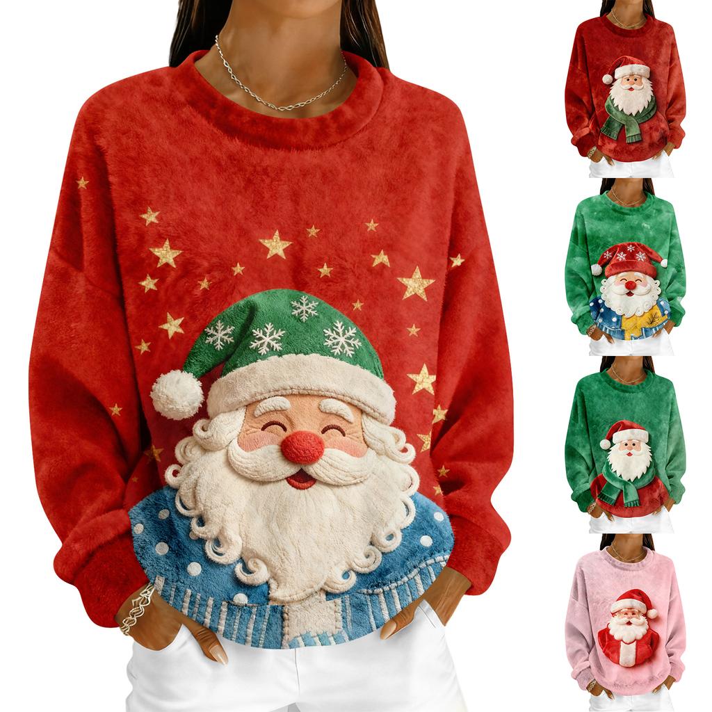 Women's Fleece Hoodie Long-Sleeve Round Neck Casual Comfortable Loose-Fit Lightweight Women's Hoodie