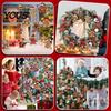 Holiday Scene Layout Accessories Gingerbread Man Wooden Pendant for Christmas Tree Decoration, Rustic Xmas Hanging Traditional Crafts Ornaments