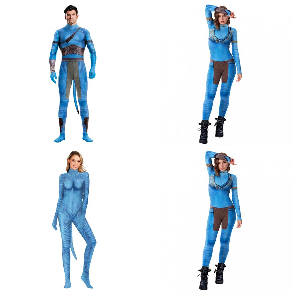 Avatar Themed Halloween Costume Stunning Milk Silk Spandex Bodysuit