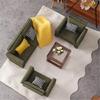 Miniature Dollhouses Sofa Couch 1/12 Scale Handcrafted Wooden Furniture For Living Room Bedroom
