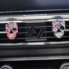 Retro Skull Car Accessory Bling Vent Clips, Rhinestone Diffuser Clip, Shiny Air Freshener Conditioner Decoration, Funny Auto Interior Accessories for