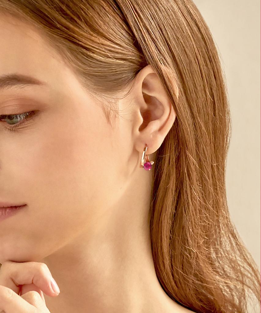 Ellejewelry 14K Gf Pure Wave One-Touch Earrings Elgpee411