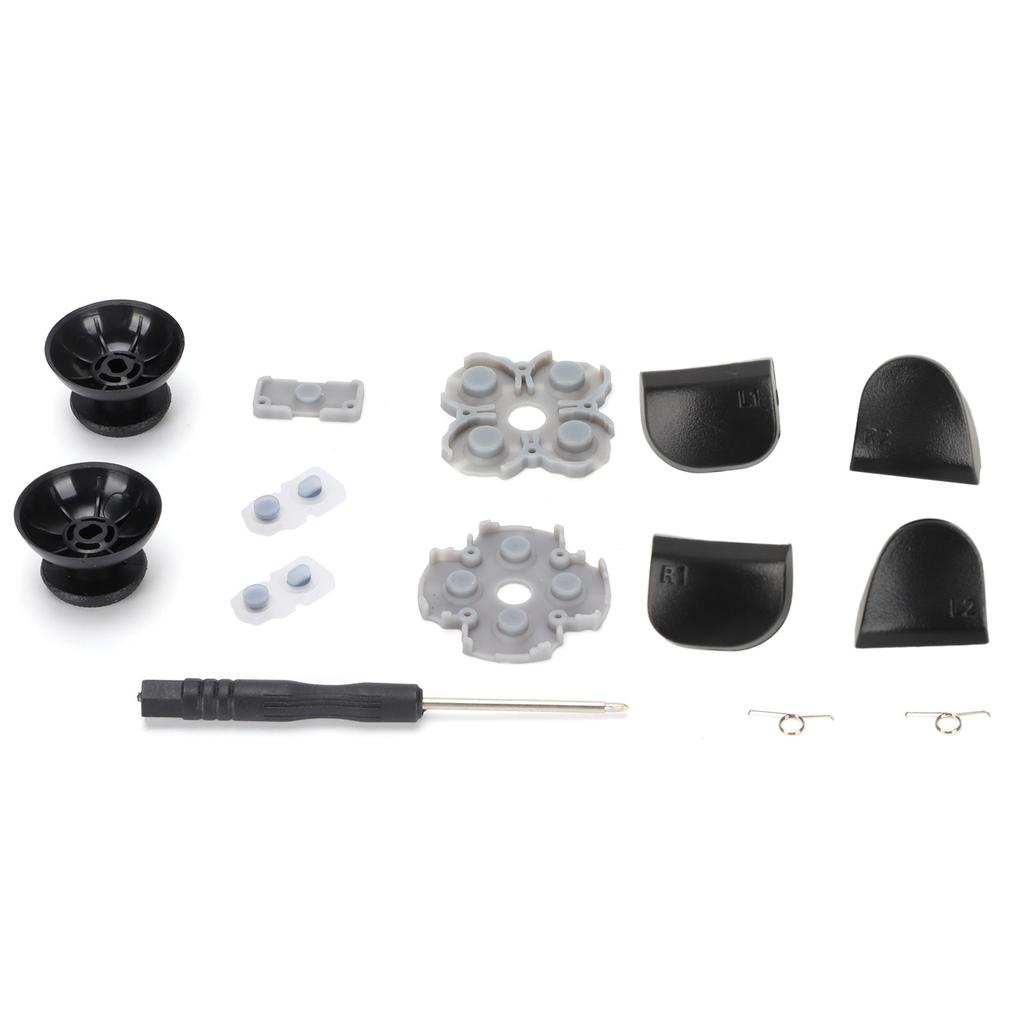 Controller Replacement Kit for PS5 Handle Conductive Rubber Pad Rocker 3D Plastic Cap L12 Replacement Buttons Set