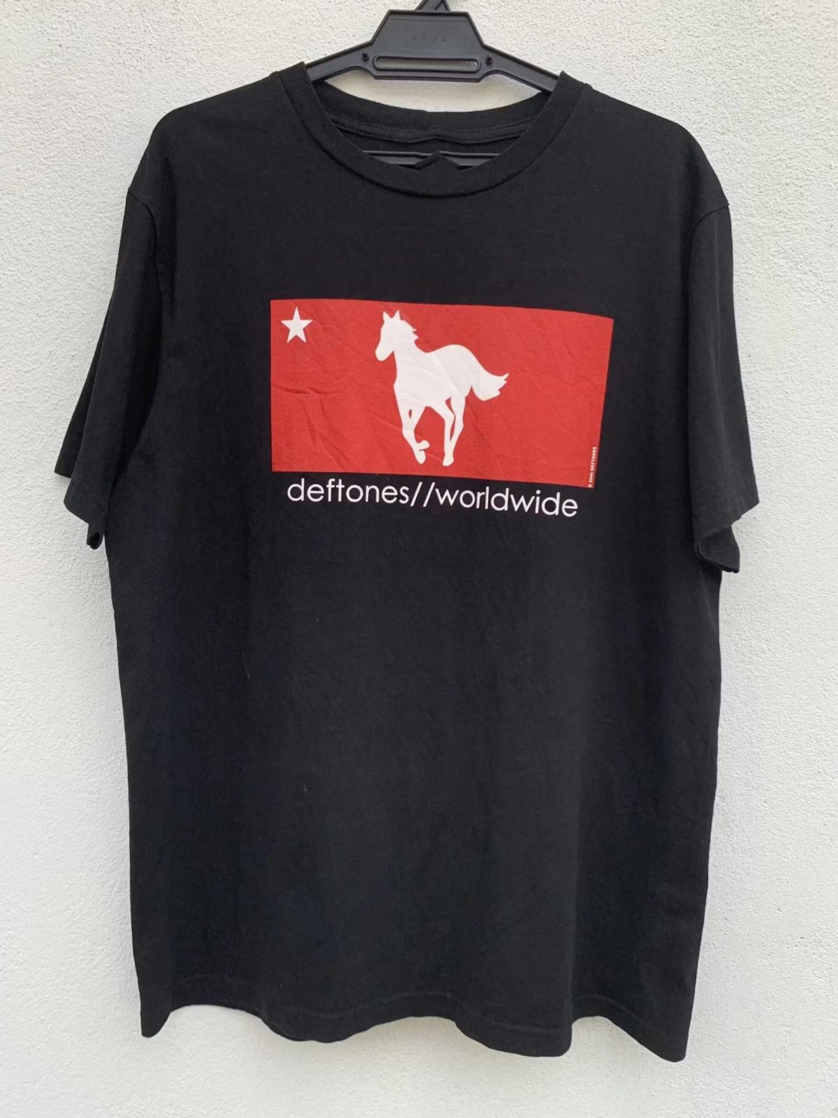 

Vtg Deftones White Pony Worldwide Tour Cotton Black S-5XL Unisex Shirt US238 L