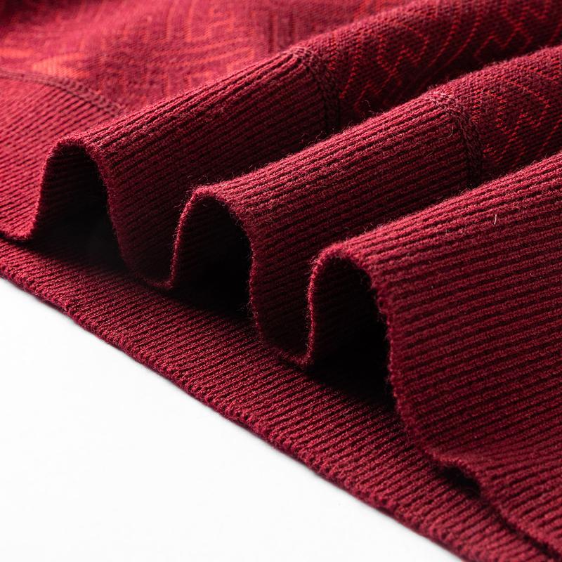 [New Year's Blessing] Knitted sweater with wool and velvet for men, autumn and winter, middle-aged and elderly, dad outfit