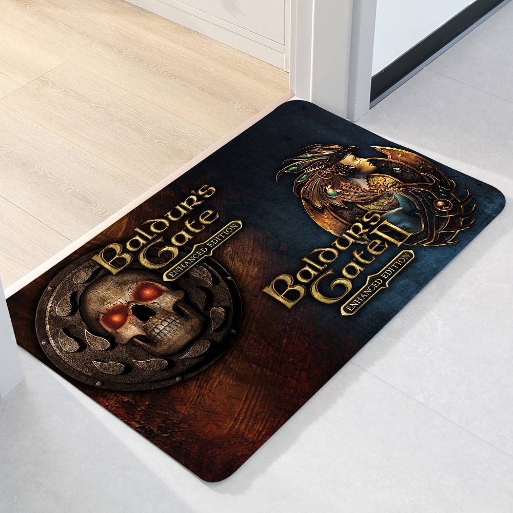 Table Mat Game B-Baldur's Gate Floor Mats Home Laundry Rug Carpet For Living Room Decor Lounge Area Foot Mat Entrance Doormat