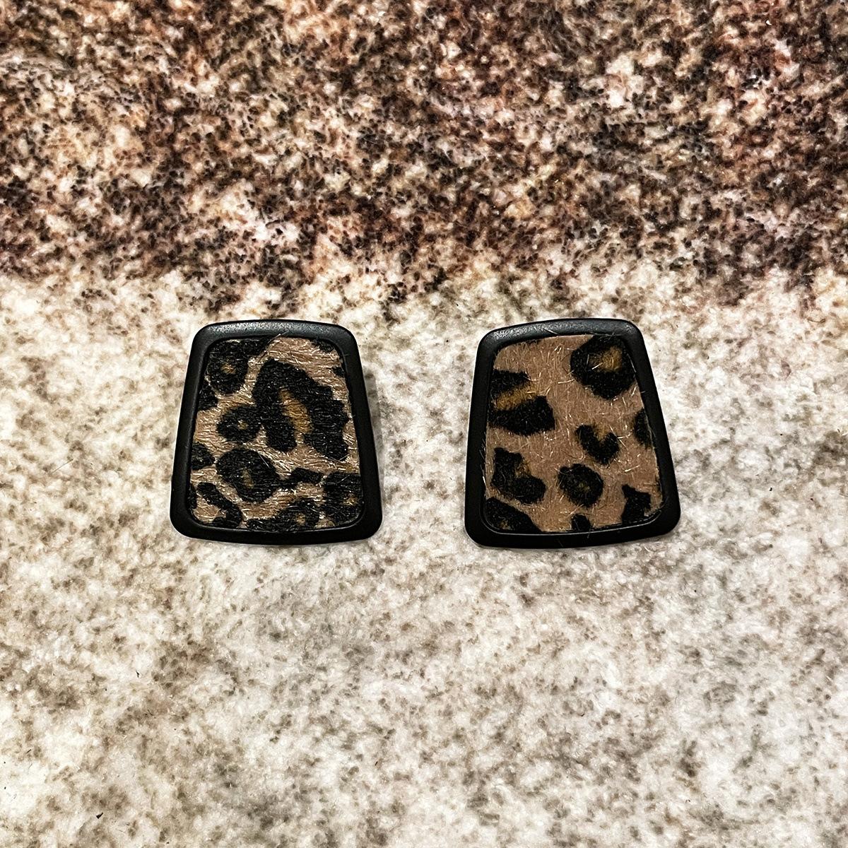 

Серьги-гвоздики с принтом в стиле ретро с леопардовым принтом, женские, нишевые, высокого класса, осенне-зимние, темпераментные серьги, универсальные, модные, новые серьги copper.