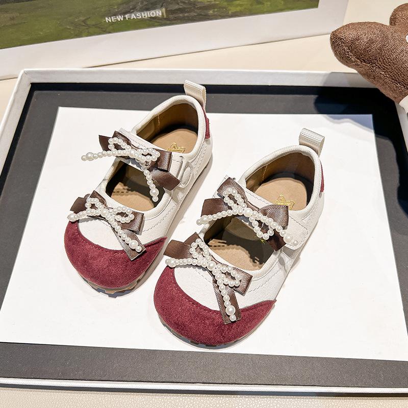 

Girls French princess shoes 2025 spring and autumn new children s shoes comfortable non-slip soft sole single shoes baby girl 22