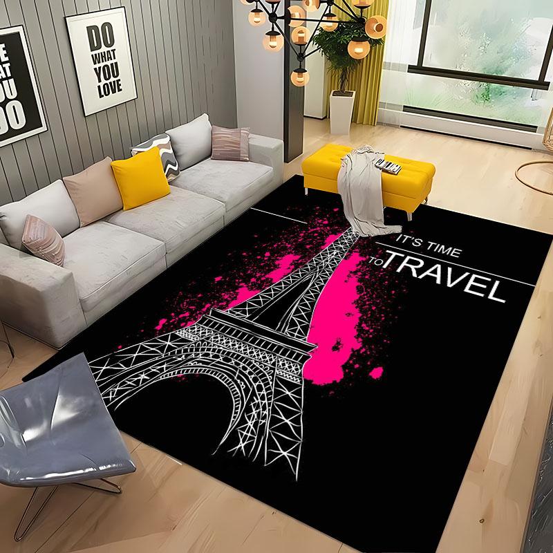 Beautiful Romantic  France Paris Eiffel Tower Carpets for Home Living RoomBedroom Sofa Doormat Kitchen Floor Rugs Anti-slipDecor