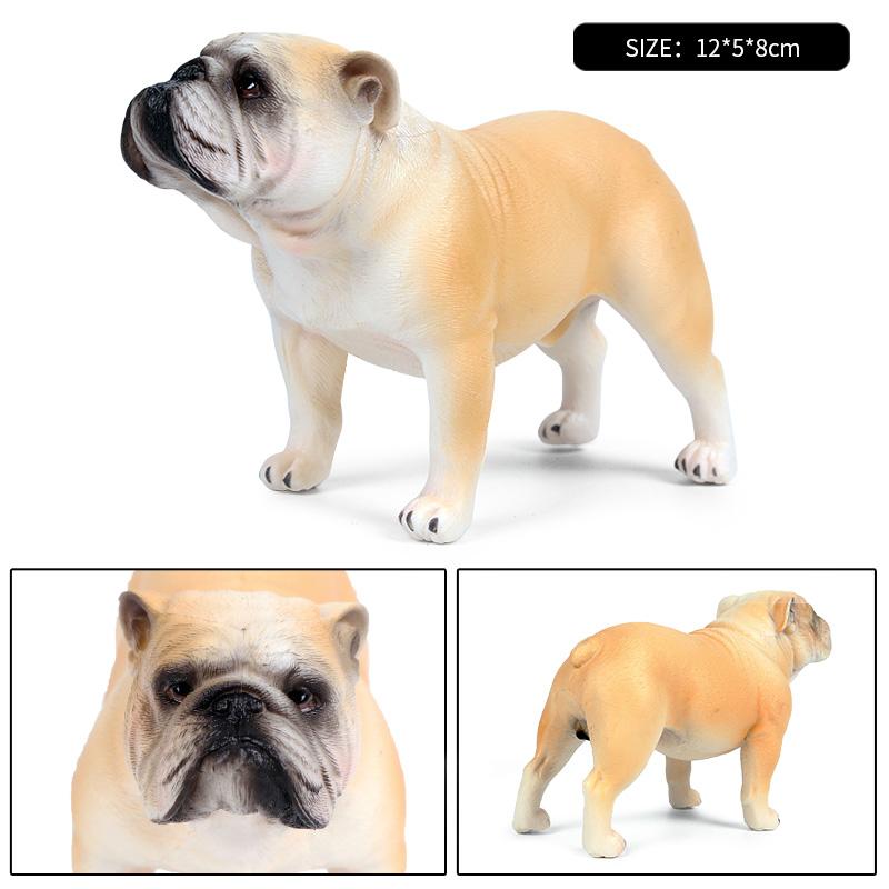 Oenux Lovely French Bulldog Animals Cute Puppy Sleep Lazy Dog Action Figures Model Figurine PVC Home Decoration Education Toy