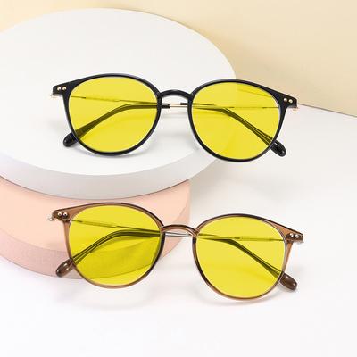 Ultra Light Outdoor Round Sunglasses Fashionable Night Vision Reading For Women And Men Car Driving Computer Protective Glasses