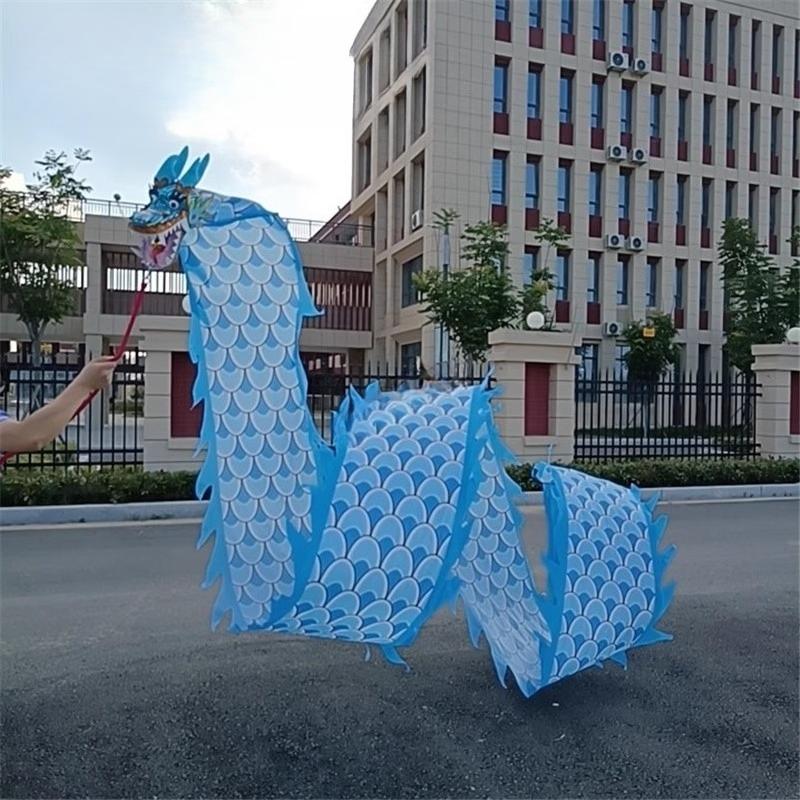 

8 метрів 3D Голова Дракона Фітнес-танець Двостороння Різнокольорова Шовкова Сценічний Реквізит Новорічні Подарунки Вуличні Танці Батьківсько-Дитячий Спорт 8meter
