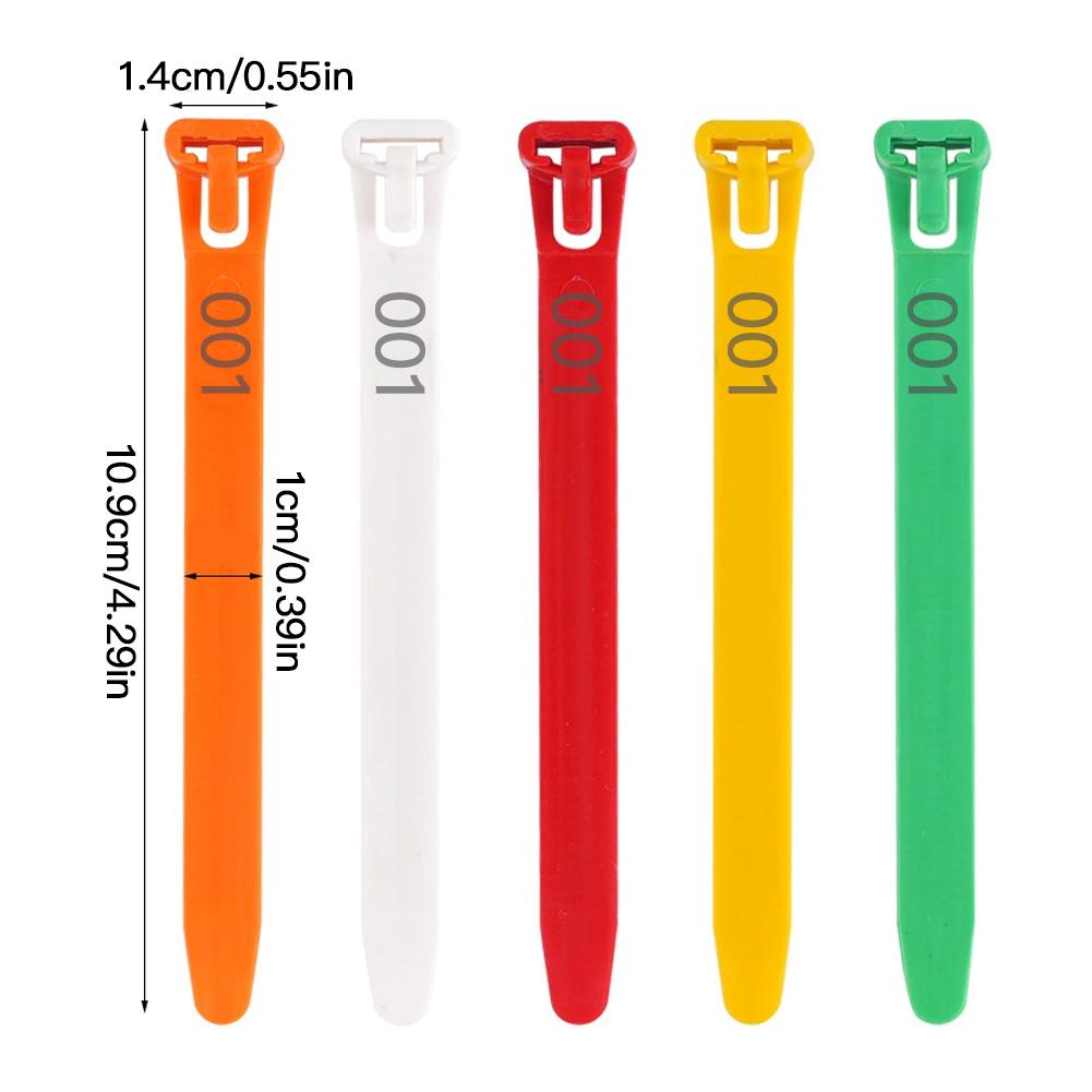 20/50pcs Plastic Poultry Foot Ring Leg Bands Adjustable Chicken Duck Goose Identification Rings Numbered 001-050 Farm Management Tool for Breeders
