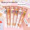 Little Bear 10-Color Press-Type Ballpoint Pen for Students and Journaling
