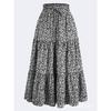 Women'S Boho Vintage Floral Print Maxi Skirt Elastic High Waist Pleated Flowy A Line Long Skirts Toddler Fall Falda Short