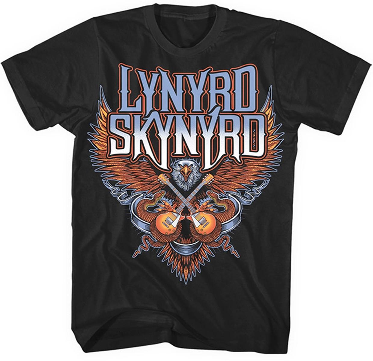 LYNYRD SKYNYRD - CROSSED GUITARS BLACK T-Shirt Small XXXXL